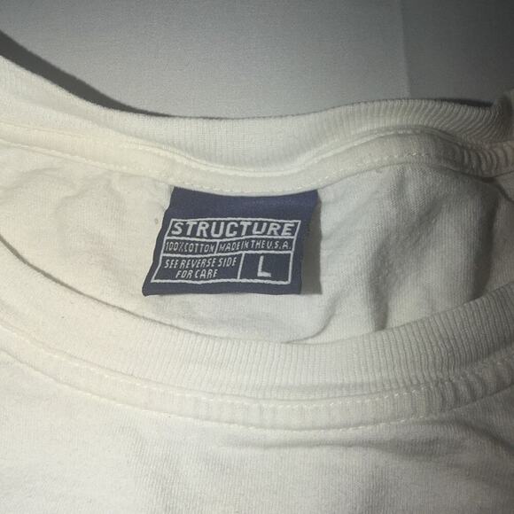 Vintage 90s Structure Y2K Millenium Logo T-Shirt Logo L/S Large - Picture 3 of 7